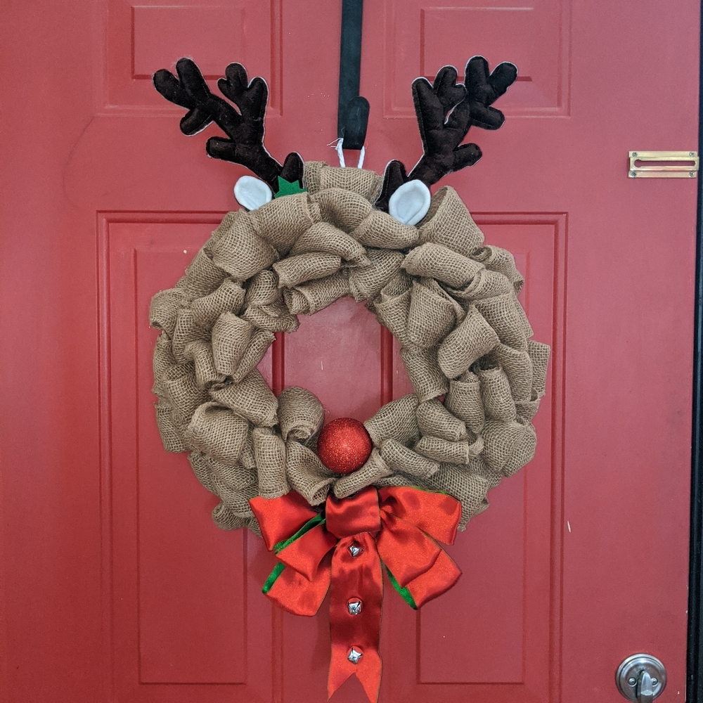 SOLD!!!Reindeer wreath